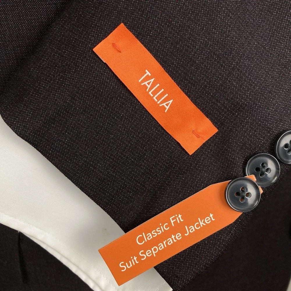 Tallia‎ Men's Classic-Fit Suit Separate Jacket Blazer Wine Red 40R E101476